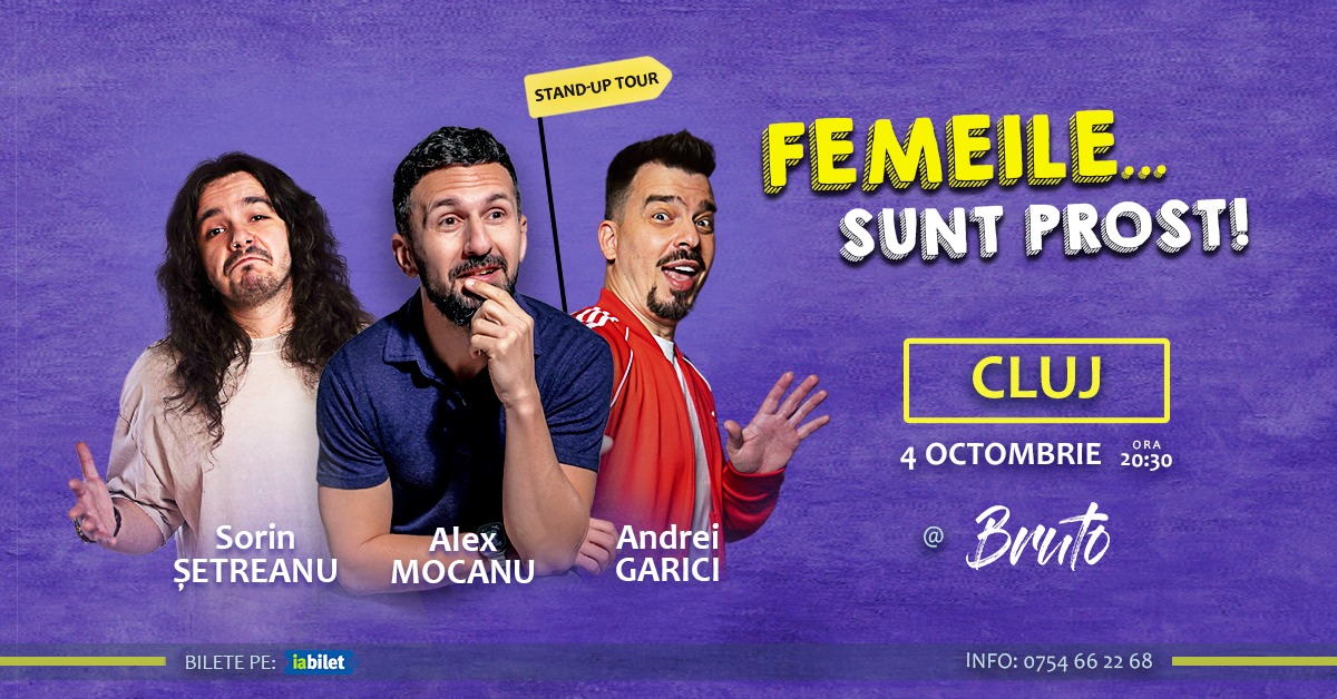 Stand Up Comedy cu Alex Mocanu, Andrei Garici și Sorin Șetreanu